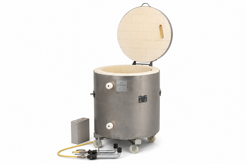 5 Cubic Foot Top Load Gas Kiln